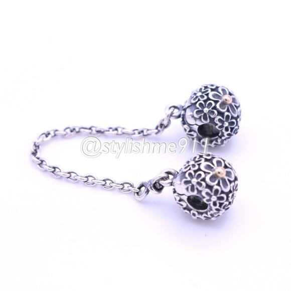 Authentic PANDORA Bouquet Clip Safety Chain - Picture 10 of 12
